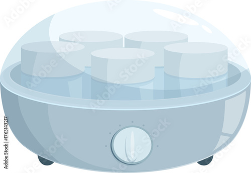Yogurt maker machine is preparing homemade dairy products