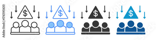 Loss Icon Set Multiple Style Collection