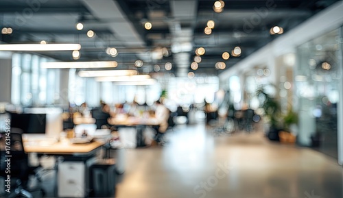 Wallpaper Mural Blurred modern office interior Torontodigital.ca