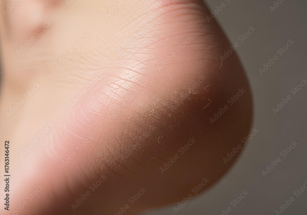 Fototapeta premium close up of a human heel with detailed skin texture