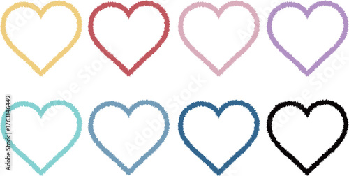 Heart -1- all - set - isolated on white background