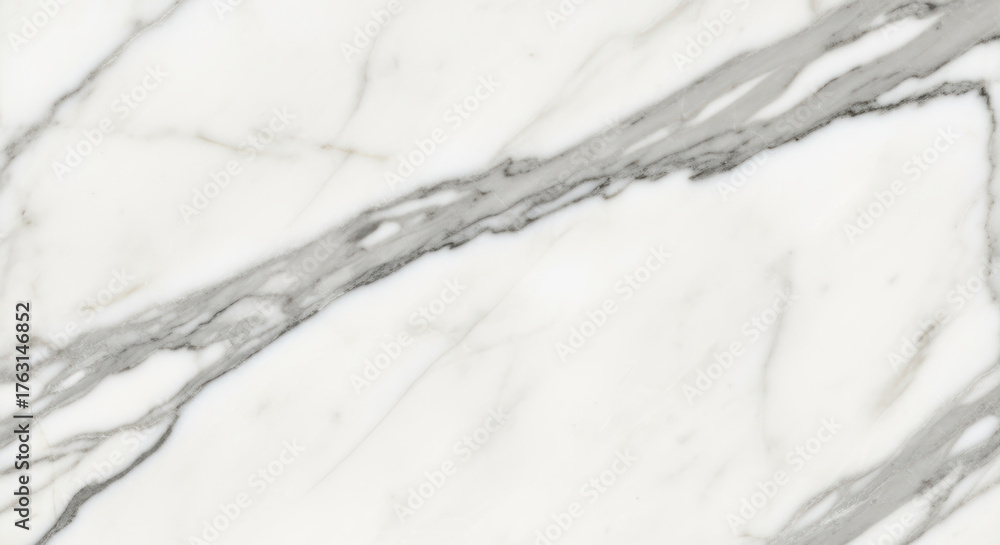 Obraz premium White marble surface with elegant gray veining texture for interior design and architectural decoration
