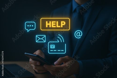 Customer support and financial transaction service via mobile phone