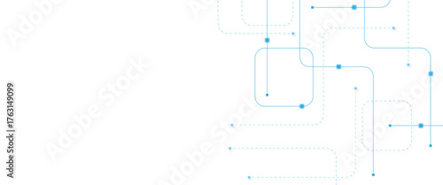 Abstract futuristic technology background. Technology background with crossed lines and dots.