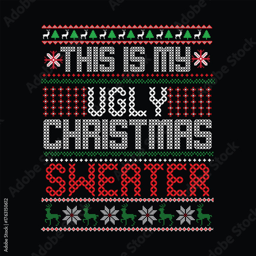 Hand Drawn Christmas T-Shirt Designs – This is my ugly Christmas sweater