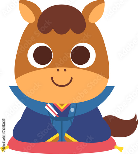 和服を着た馬