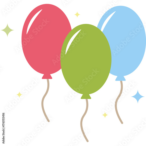 New Year Balloons Icon