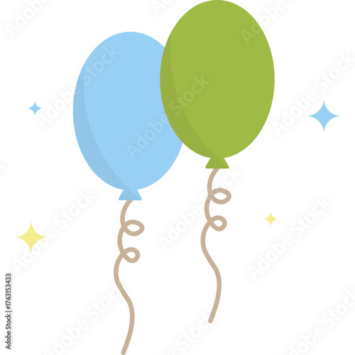 New Year Balloons Icon