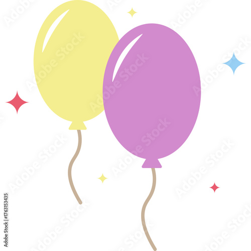 New Year Balloons Icon