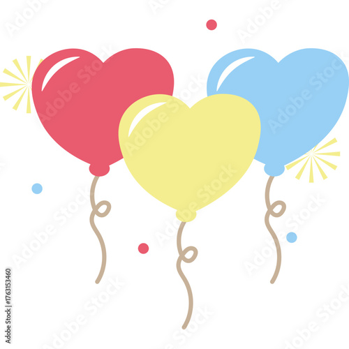 New Year Balloons Icon