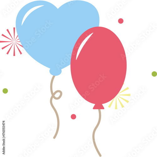 New Year Balloons Icon