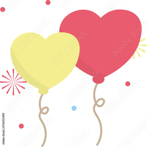 New Year Balloons Icon