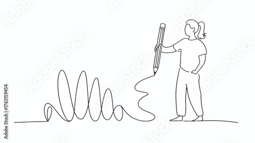 Person untangling a messy wire or cord