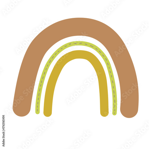 vector illustration rainbow autumn sunset