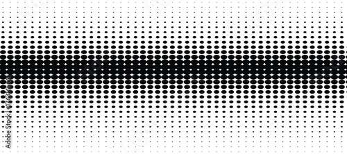 Abstract halftone wave dotted background. Futuristic twisted grunge pattern, dot, circles. Vector modern optical pop art texture.