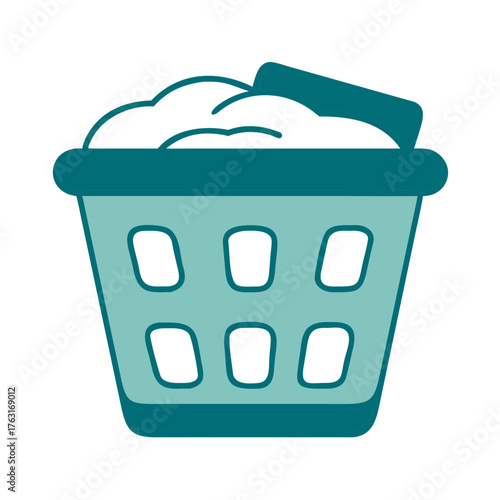 Laundry Basket Icon for Web and Graphic Design
