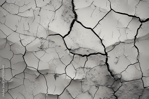 Cracks in concrete surface texture photo