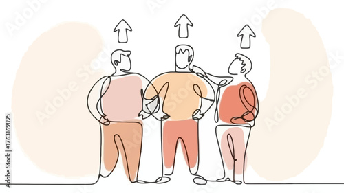 Teamwork and growth concept illustration