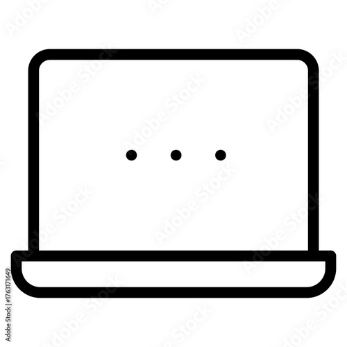 Laptop icon in vector illustration