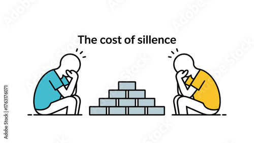 Two people contemplating the cost of silence