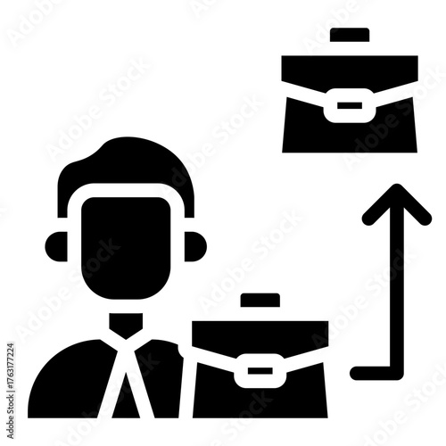 Side hustle  icon glyph style vector illustration
