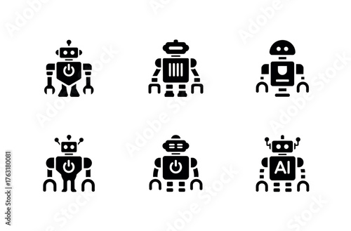 Robot AI Technology Icon