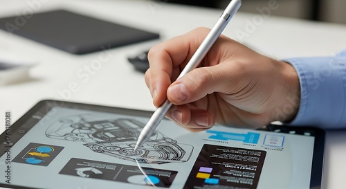 Digital Artist iPad Pro, Apple Pencil, Creative Design Workflow