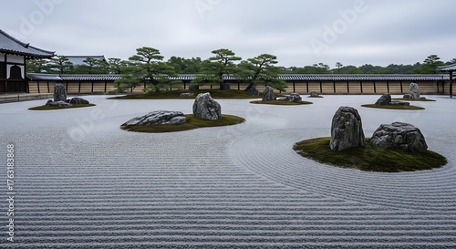 Ryoan-ji Zen Garden, Kyoto Japanese Rock Garden Serenity