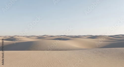 Desert Landscape Sand Dunes, Minimalist, Arid Climate, Tranquility