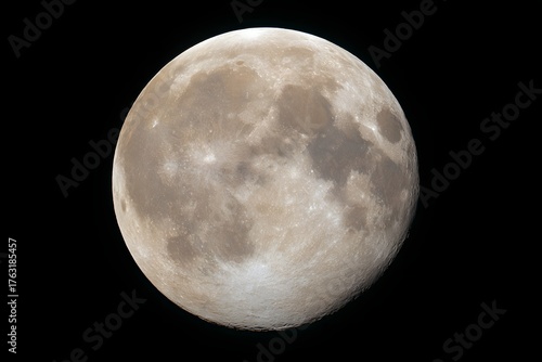 Full Moon in Dark Sky