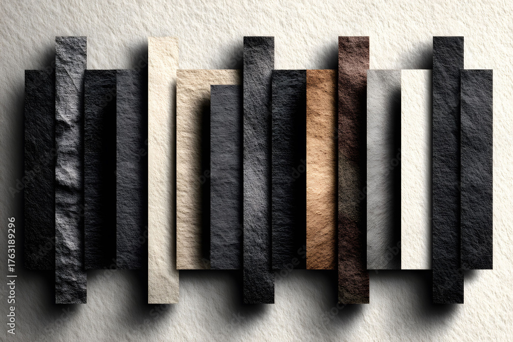Naklejka premium Abstract Black and White Paper Texture Art for Modern Design