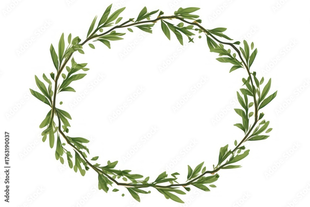 Obraz premium Garland pattern wreath shape.
