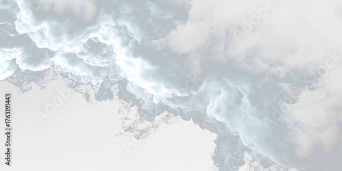 Cuadro en lienzo Gray fog drifts slowly across the scene, its soft, flowing texture creating a sense of calm