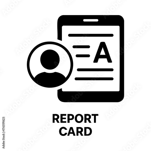 Report card icon for digital academic grading
