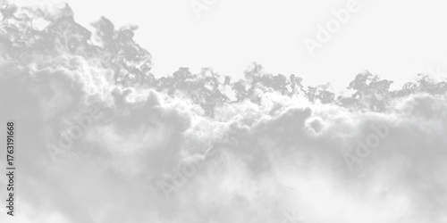 Tableau sur toile A swirl of dark smoke creates an intense visual contrast with the transparent background