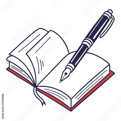 Vector art of notebook