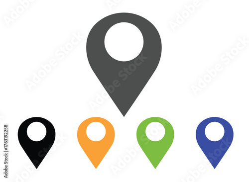 Free Download This vector illustration set includes diverse map pointer and location marker icons for GPS navigation, web design, or travel business symbols - GFXLoad
