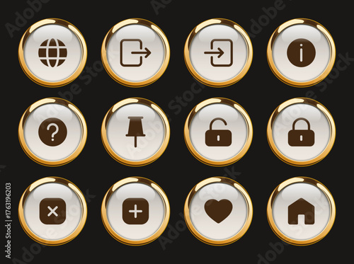 user interface web icons. user interface vector icon set for web, mobile apps, ui design, print polygraphy and promo advertising business