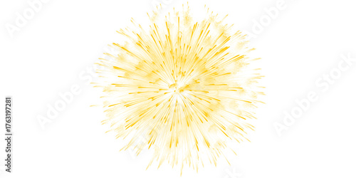 Golden firework texture, thin  stroke lines. Isolated png illustration, transparent background. Design  for overlay, montage, texture. Happy new year concept.