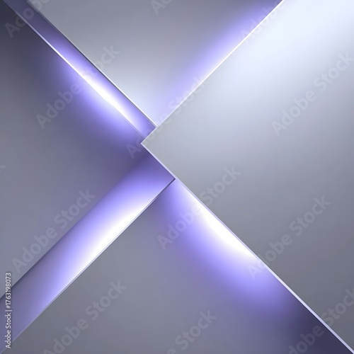 Modern abstract geometric design with soft purple and white light accents and clean lines
