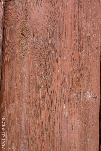 Close up of rustic brown wooden texture featuring detailed grain patterns and natural imperfections. Ideal for backgrounds, design elements, or vintage decorative surfaces with organic character.