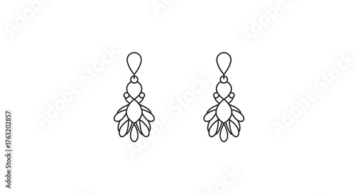 Elegant dangle earrings with crystal accents exquisite jewelry accessory for special occasions timeless design sophisticated sparkle isolated on white background