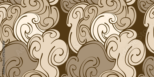 Background Vintage Brown Ornate Doodle