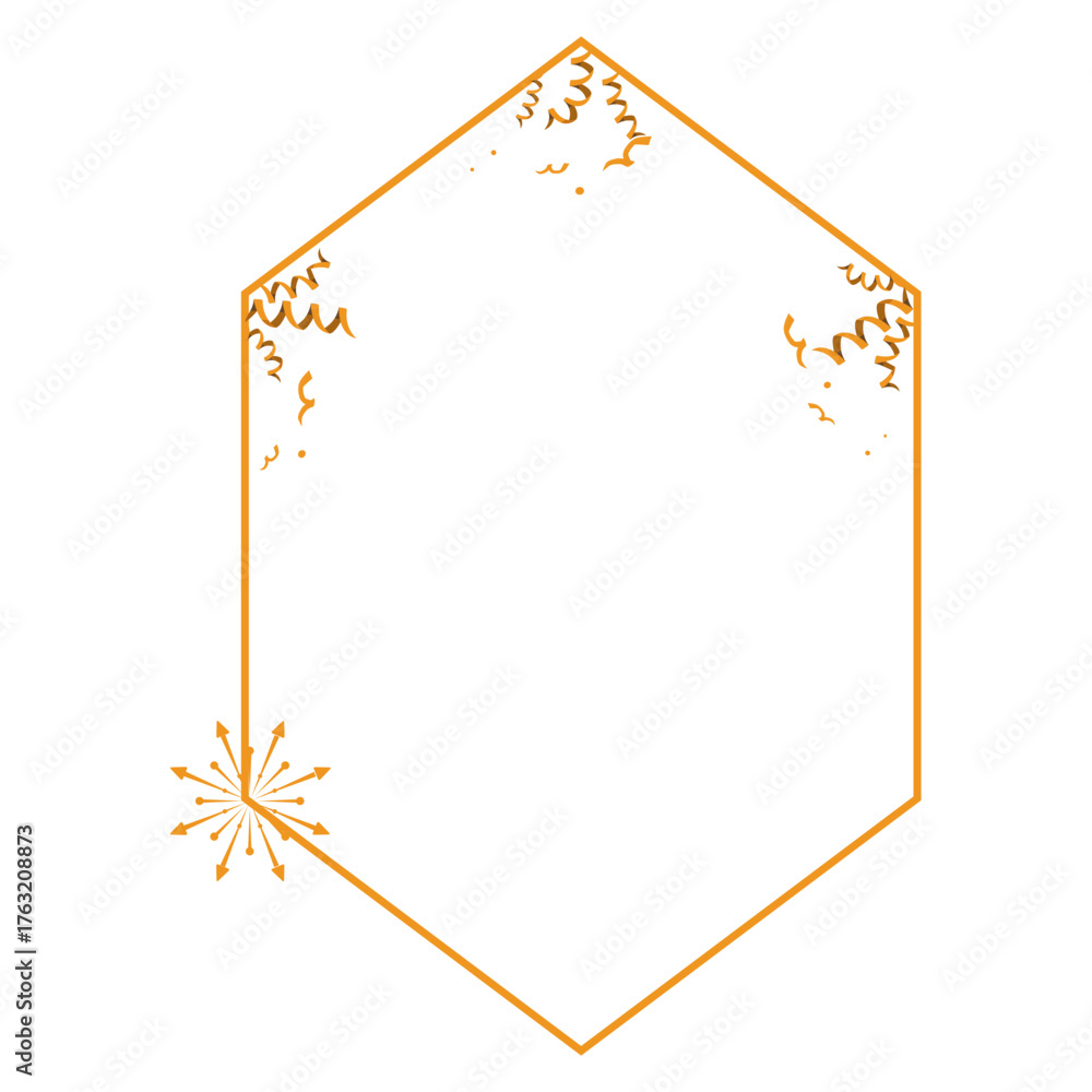 Obraz premium New Year Frame with Fireworks