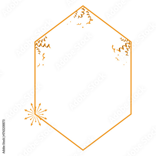 New Year Frame with Fireworks