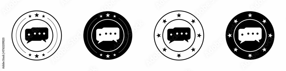 Obraz premium Message bubble icon template design. Message bubble flat design template for business. Stock vector