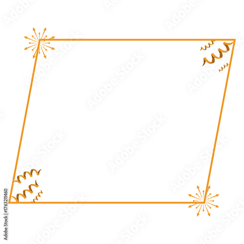 New Year Frame with Fireworks