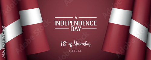 Latvia independence day vector banner, greeting card