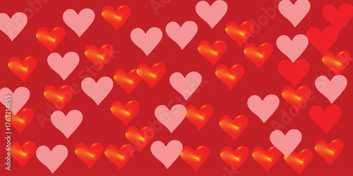 Abstract digital wave of particles  realistic burgundy gold background watercolor heart. Concept - love, relationship