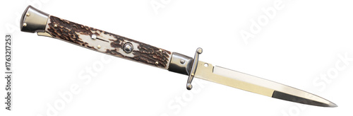 swinguard stiletto knife isolated on transparent background	